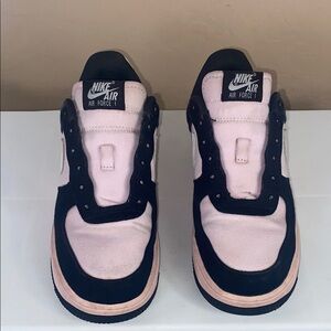 Nike Black and Pink Athletic Shoes with Retro Silhouette
